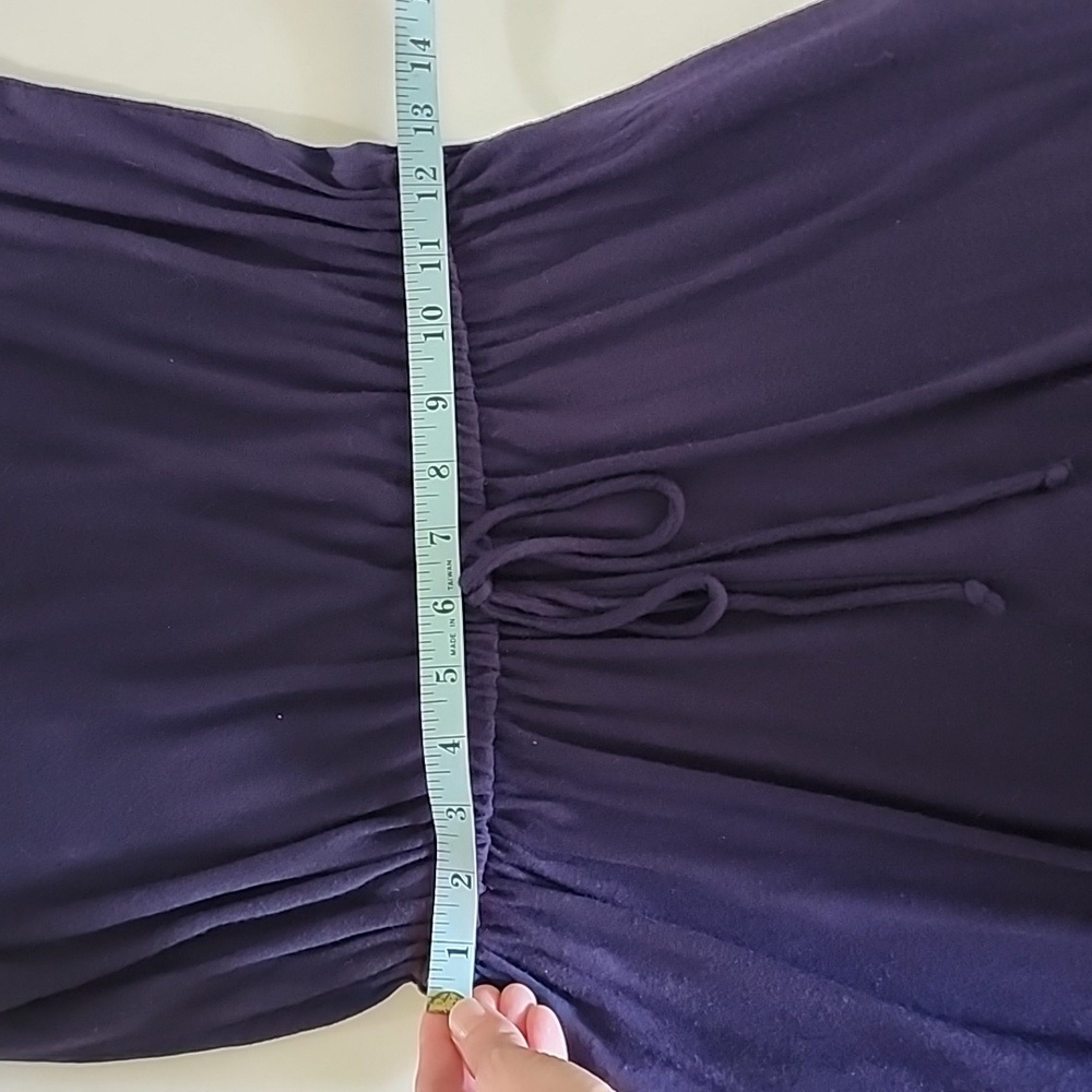 Navy Blue One Shoulder Jersey Jumpsuit - Picture 7 of 8